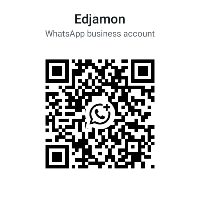 WhatsApp QR code for starting a chat with Edjamon
